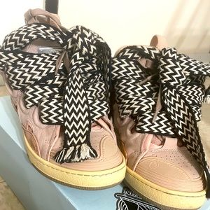 Lanvin curb sneakers pale pink
